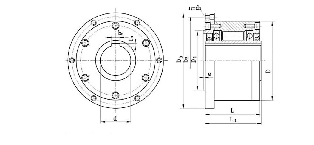 One Direction Bearing Roller Type Clutch