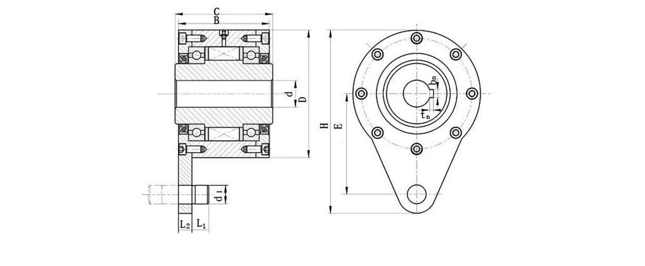 Sprag Type One Way Bearing Dimensions and Capacities