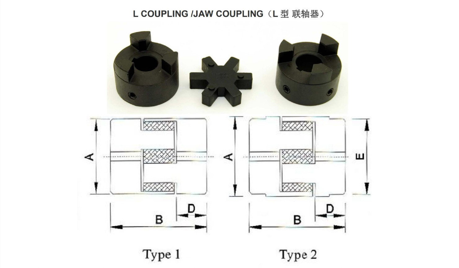 elastomer jaw couplings